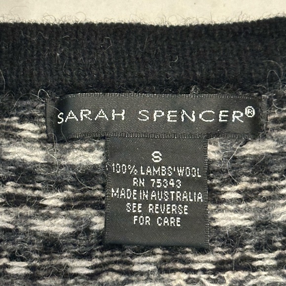 Sarah Spencer Lambs Wool Long Sleeve Sweater Cardigan Size Small - Picture 4 of 8